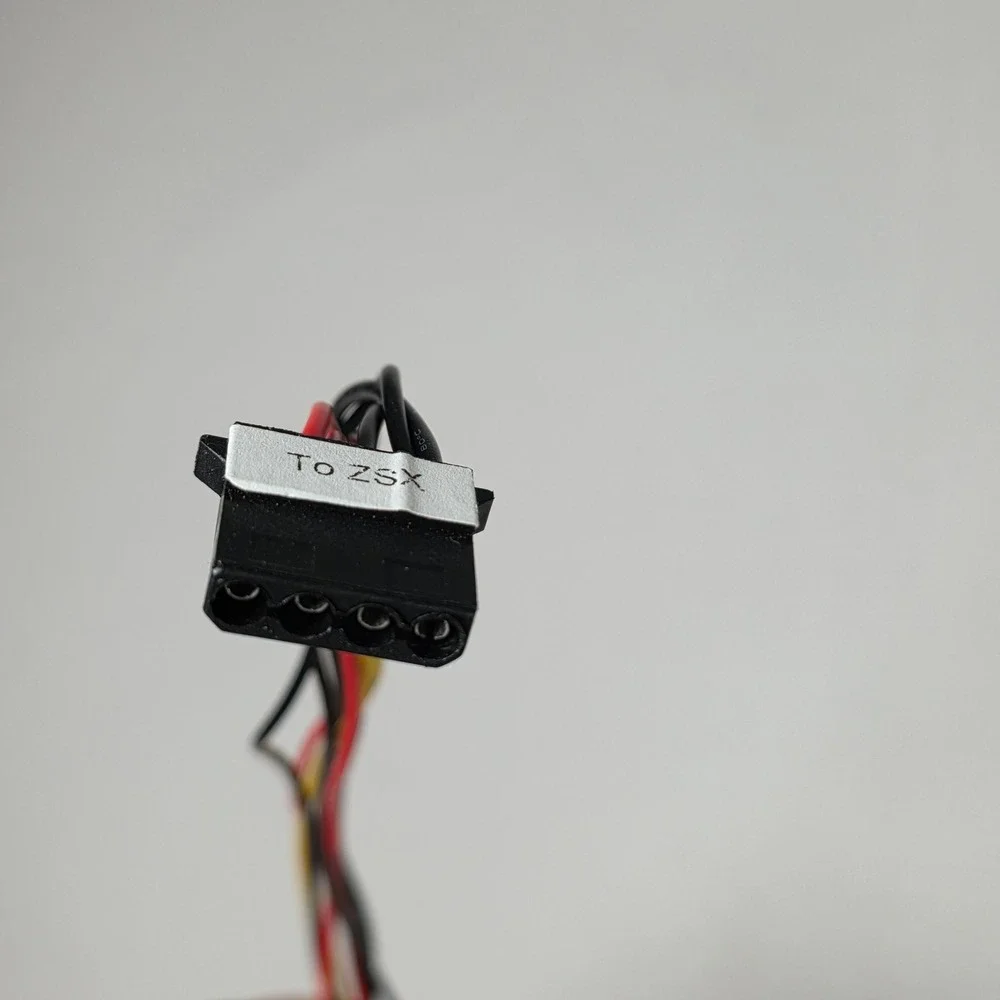 Molex Dual 4 pin‎ Power to SATA and Power Splitter Cable 15in 18 AWG
